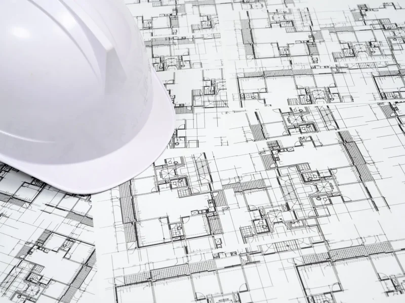 Bauplan Zeichnung für die Kopfleiste der Webseite K&K Bau GbR - 2024